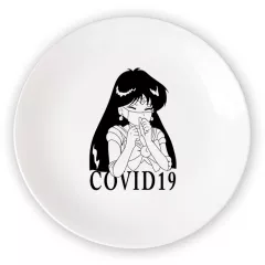 Тарелка с аниме - Covid 19