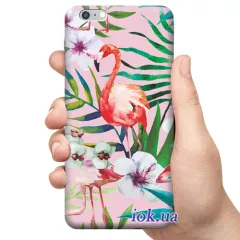 Чехол для смартфона с принтом - Птица Фламинго