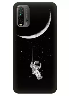Xiaomi Note 10 силиконовый чехол с картинкой - Качеля на луне