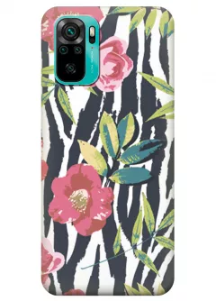 Redmi Note 10 силиконовый чехол с картинкой - Пастельные цветы
