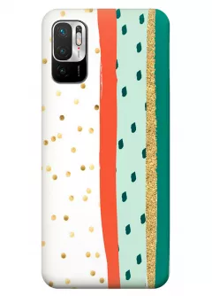 Redmi Note 10 5G силиконовый чехол с картинкой - Линии и точки