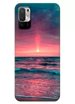 Xiaomi Note 10 5G силиконовый чехол с картинкой - Красный закат