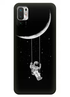 Xiaomi Note 10 5G силиконовый чехол с картинкой - Качеля на луне