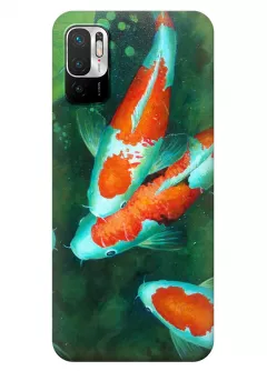 Redmi Note 10 5G силиконовый чехол с картинкой - Карпы