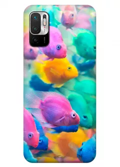 Redmi Note 10 5G силиконовый чехол с картинкой - Морские рыбки