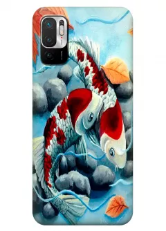 Redmi Note 10 5G силиконовый чехол с картинкой - Любовь рыбок