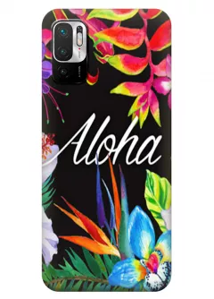 Чехол для Xiaomi Redmi Note 10 5G с картинкой - Aloha Flowers