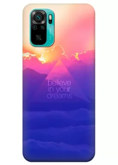 Redmi Note 10S силиконовый чехол с картинкой - Believe