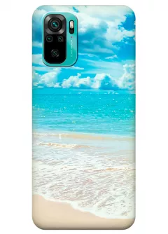 Xiaomi Note 10s силиконовый чехол с картинкой - Морской пляж