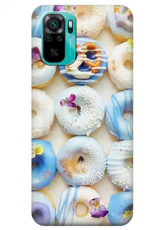 Xiaomi Note 10s силиконовый чехол с картинкой - Пончики