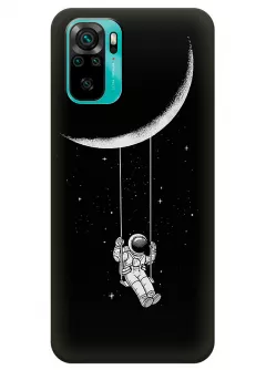 Xiaomi Note 10s силиконовый чехол с картинкой - Качеля на луне