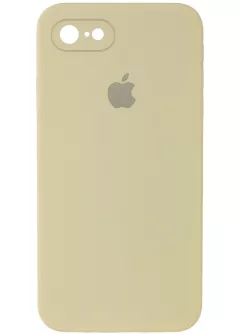 Чехол Silicone Case Square Full Camera Protective (AA) для Apple iPhone 8 || Apple iPhone 7 / Apple iPhone SE (2020), Желтый / Mellow Yellow