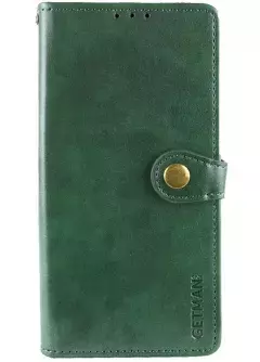 Кожаный чехол книжка GETMAN Gallant (PU) для Xiaomi Poco C75 || Xiaomi Redmi 14C, Зеленый
