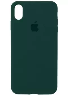 Чехол Silicone Case Full Protective (AA) для Apple iPhone XR (6.1"), Зеленый / Forest green