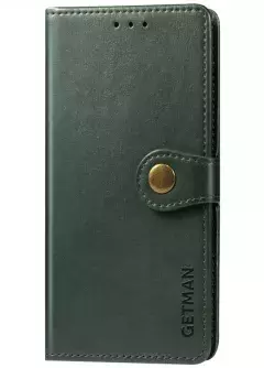 Кожаный чехол книжка GETMAN Gallant (PU) для Samsung Galaxy A11, Зеленый