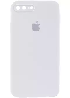 Чехол Silicone Case Square Full Camera Protective (AA) для Apple iPhone 7 plus || Apple iPhone 8 plus, Белый / White