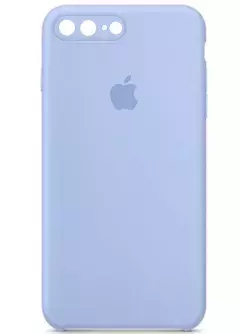 Чехол Silicone Case Square Full Camera Protective (AA) для Apple iPhone 8 plus || Apple iPhone 7 plus, Голубой / Lilac Blue