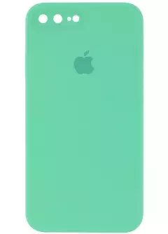 Чехол Silicone Case Square Full Camera Protective (AA) для Apple iPhone 8 plus || Apple iPhone 7 plus, Зеленый / Spearmint