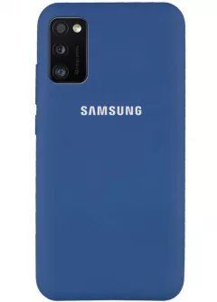 Чехол Silicone Cover Full Protective (AA) для Samsung Galaxy A41, Синий / Navy Blue