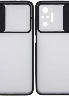 Чехол Camshield mate TPU со шторкой для камеры для Xiaomi Redmi Note 10 Pro Max || Xiaomi Redmi Note 10 Pro, Черный