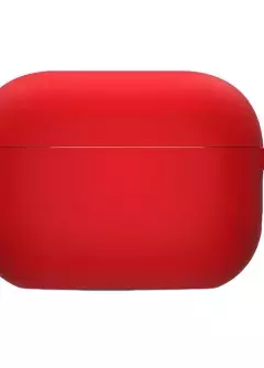Силиконовый футляр с микрофиброй для наушников Airpods Pro 2, Красный / Red