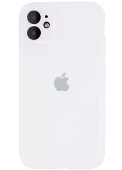Уценка Чехол Silicone Case Full Camera Protective (AA) для Apple iPhone 12 (6.1"), Вскрытая упаковка / Белый / White