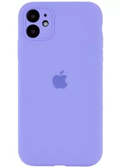 Уценка Чехол Silicone Case Full Camera Protective (AA) для Apple iPhone 12 (6.1"), Вскрытая упаковка / Сиреневый / Dasheen