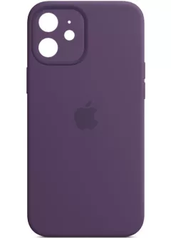 Уценка Чехол Silicone Case Full Camera Protective (AA) для Apple iPhone 12 (6.1"), Вскрытая упаковка / Фиолетовый / Amethyst