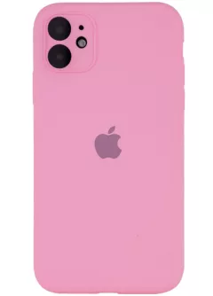 Уценка Чехол Silicone Case Full Camera Protective (AA) для Apple iPhone 12 (6.1"), Вскрытая упаковка / Розовый / Light pink