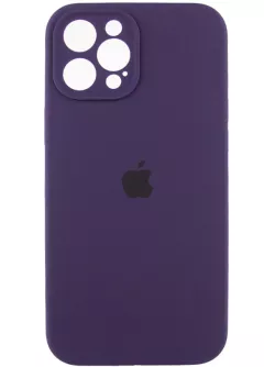 Уценка Чехол Silicone Case Full Camera Protective (AA) для Apple iPhone 12 Pro (6.1"), Вскрытая упаковка / Фиолетовый / Elderberry