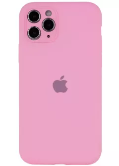 Уценка Чехол Silicone Case Full Camera Protective (AA) для Apple iPhone 12 Pro Max (6.7"), Вскрытая упаковка / Розовый / Light pink