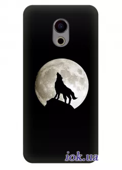  Чехол для Meizu Pro 6  - Волк на фоне луны