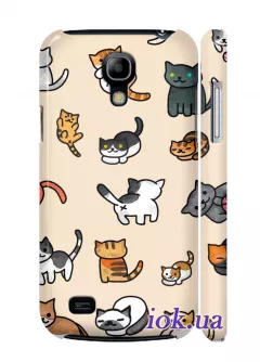 Чехол на Galaxy S4 mini - Весёлые котики