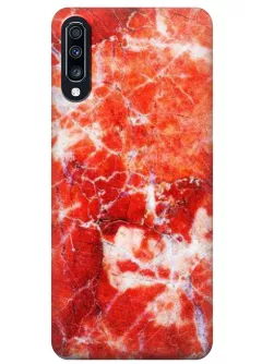 Чехол для Galaxy A70 - Красный мрамор