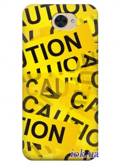 Чехол для Huawei Y7 - Caution