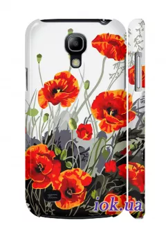 Чехол на Galaxy S4 mini - Маковые цветы