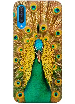 Чехол для Galaxy A50 - Золотой павлин