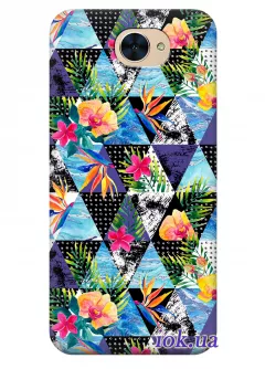 Чехол для Huawei Y7 - Тропические цветы