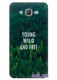 Чехол для Galaxy J7 - Young wild and free