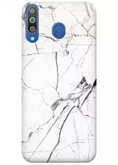 Чехол для Galaxy M30 - White marble