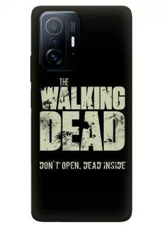 Наладка для Сяоми 11Т из силикона - Ходячие мертвецы The Walking Dead Don’t Open Dead Inside черный чехол