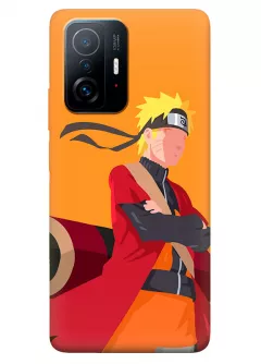 Сяоми 11Т Про чехол силиконовый - Наруто и Боруто Naruto and Boruto увереность Наруто Узумаки вектор-арт оранжевый чехол