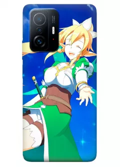 Сяоми 11Т Про чехол из силикона - Мастера Меча Онлайн Sword Art Online SAO очень счастлива Асуна синий чехол