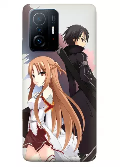 Сяоми 11Т Про чехол из силикона - Мастера Меча Онлайн Sword Art Online SAO Кирито и Асуна бок о бок