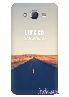 Чехол для Galaxy J7 - Lets go anywhere