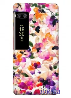Чехол для Meizu Pro 7 Plus - Акварельные цветы