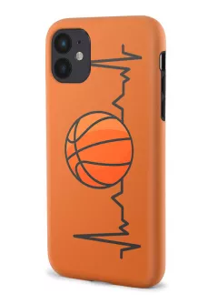 iPhone 12 гибридный противоударный чехол с картинкой - Баскетбол