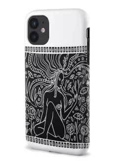 iPhone 12 гибридный противоударный чехол с картинкой - Граффити девушки