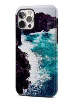 iPhone 12 Pro гибридный противоударный чехол с картинкой - Сила моря