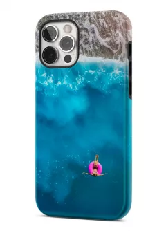 iPhone 12 Pro гибридный противоударный чехол с картинкой - Море и я